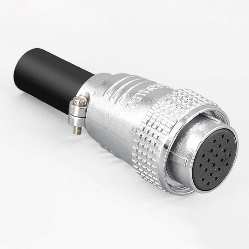 Elecbee Female Plug and Male Socket 4 Hole Square Flange TP28 20 Pin Aviation Wire Cable Connector